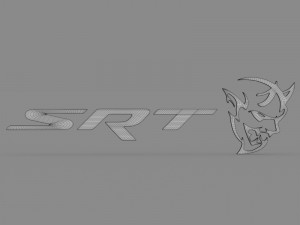 dodge challenger srt demon logo Model 3D