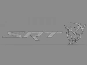 dodge challenger srt demon logo 3D Model