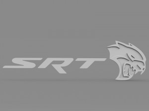 dodge challenger srt logo Model 3D
