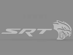 dodge challenger srt logo 3D Model