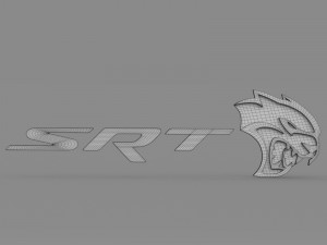 dodge challenger srt logo Model 3D