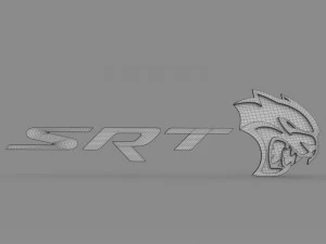 dodge challenger srt logo 3D Model