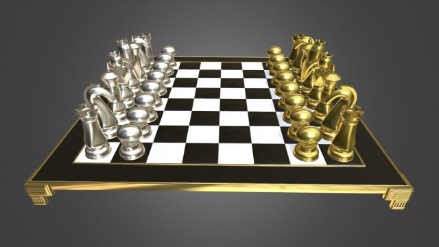 chess set 3D मॉडल .c4d .max .obj .3ds .fbx .stl .blend 