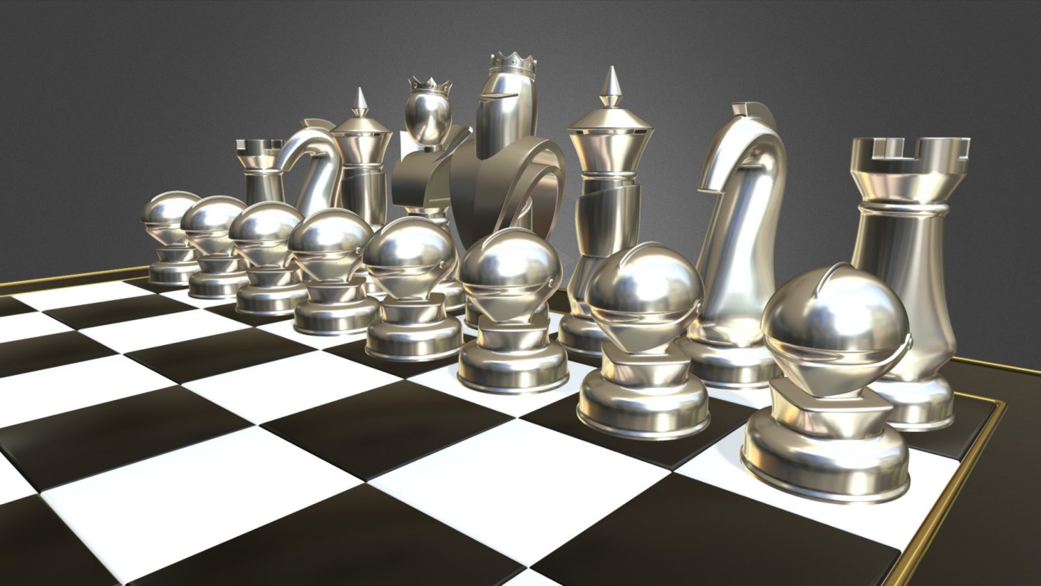 Download wallpapers 3d chess, silver metal chess, chessboard, intellectual  games for desktop free. Pictures for desktop free