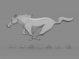 horse logo 2 3D Model