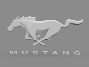 horse logo 2 3D Model