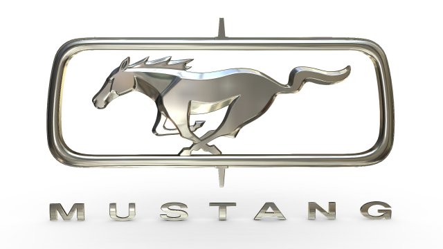 horse logo 3 3D 모델 .c4d .max .obj .3ds .fbx .stl .blend 