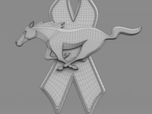 horse logo 4 3D Model