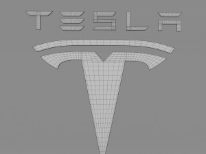 tesla logo 3D 模型