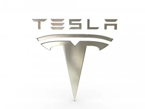 logo Tesli Model 3D