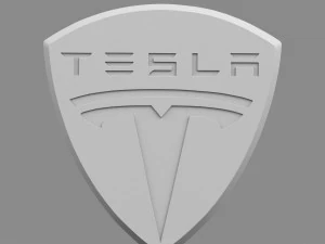 tesla logo 2 3D Model