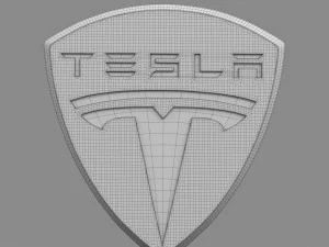 tesla logo 2 3D Model