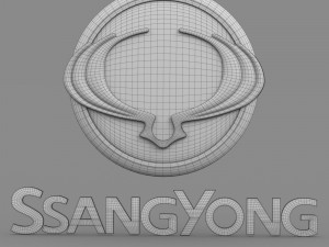 ssang yong logo 3Dモデル