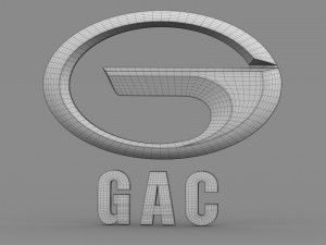gac logo 3Dモデル