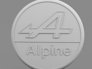 alpine logo 3Dモデル