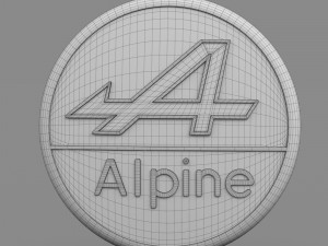 alpine logo 3Dモデル