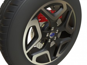 subaru wheel Modello 3D