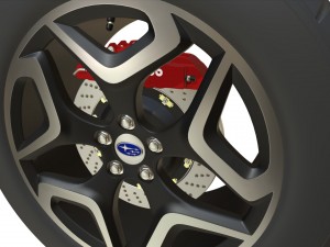 subaru wheel Modello 3D