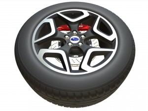 subaru wheel Modello 3D