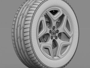 subaru wheel Modello 3D