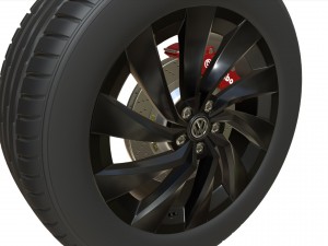 volkswagen wheel Modèle 3D