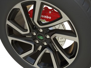 land rover wheel 3D Модель