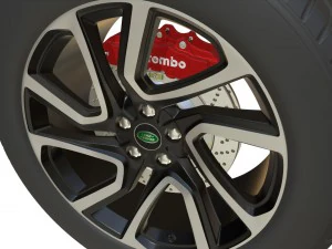 land rover wheel 3D Model