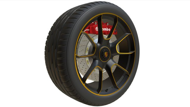 porsche wheel 3D 模型 .c4d .max .obj .3ds .fbx .stl .blend