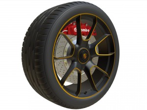 porsche wheel 3Dモデル