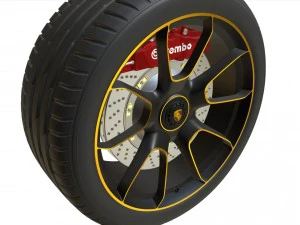porsche wheel 3D Model