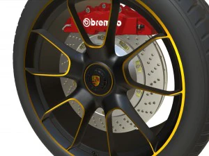 porsche wheel 3D Model