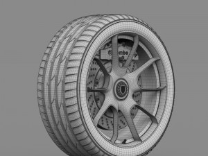 porsche wheel 3D 模型