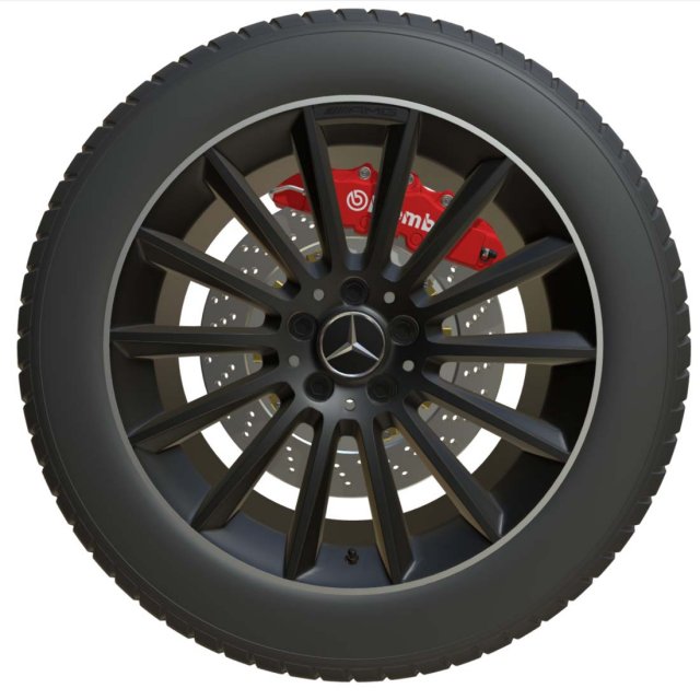 mercedes benz wheel 2 3D 모델 .c4d .max .obj .3ds .fbx .stl .blend 