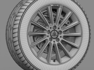 mercedes benz wheel 2 3D 모델