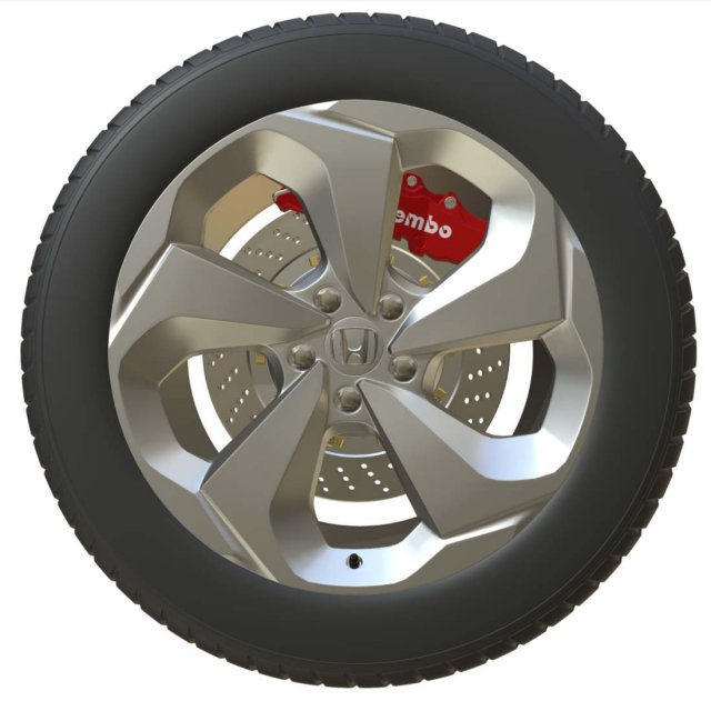 honda wheel 2 3D Model .c4d .max .obj .3ds .fbx .stl .blend 