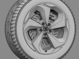 honda wheel 2 3D Model