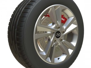 hyundai wheel Model 3D