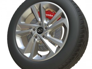 hyundai wheel Model 3D
