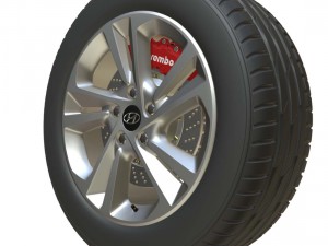 hyundai wheel Model 3D