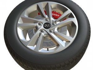 hyundai wheel Model 3D