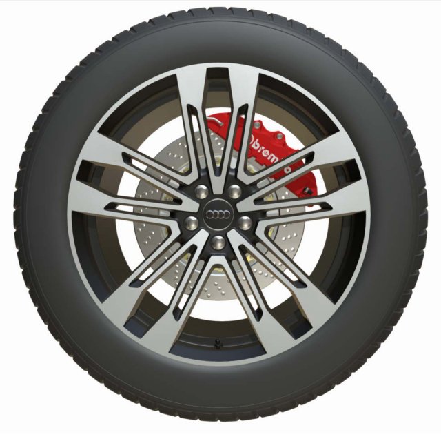 audi wheel 2 3D 模型 .c4d .max .obj .3ds .fbx .stl .blend 