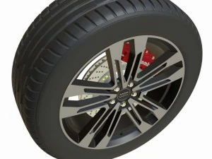 audi wheel 2 3D Model