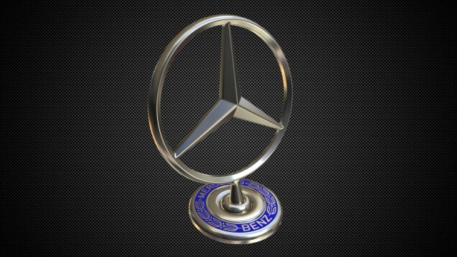 mercedes benz hood ornament 3D Model in Parts of auto 3DExport