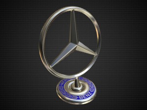 mercedes benz hood ornament 3D Model