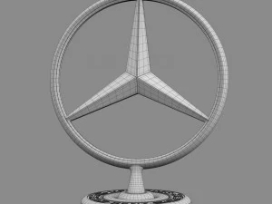 mercedes benz hood ornament 3D Model