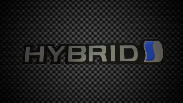 hybrid logo 3D Model .c4d .max .obj .3ds .fbx .stl .blend 