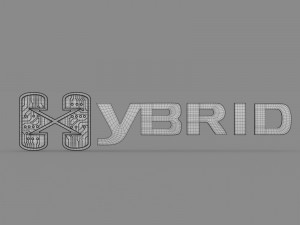 hybrid logo 2 3D-Modell