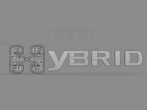 hybrid logo 2 3D Model