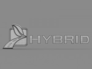 hybrid logo 3 Modelo 3D