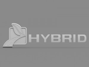 hybrid logo 3 Modelo 3D
